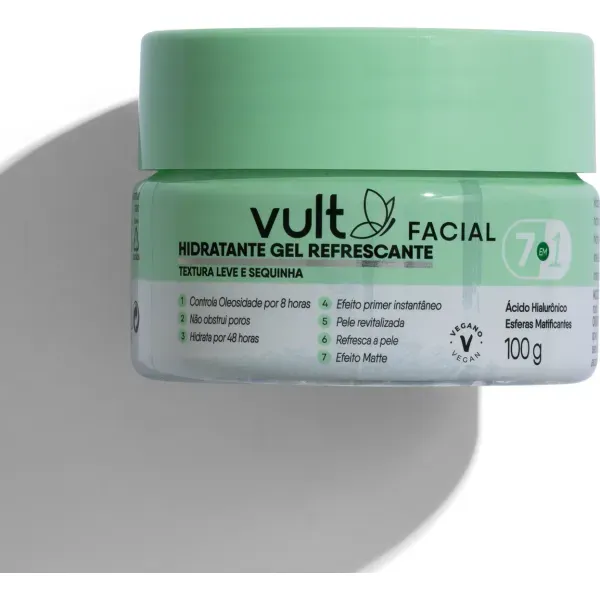 769 - Gel Hidratante Facial Refrescante 7 em 1 100g Vult 769 - Gel Hidratante Facial Refrescante 7 em 1 100g Vult
